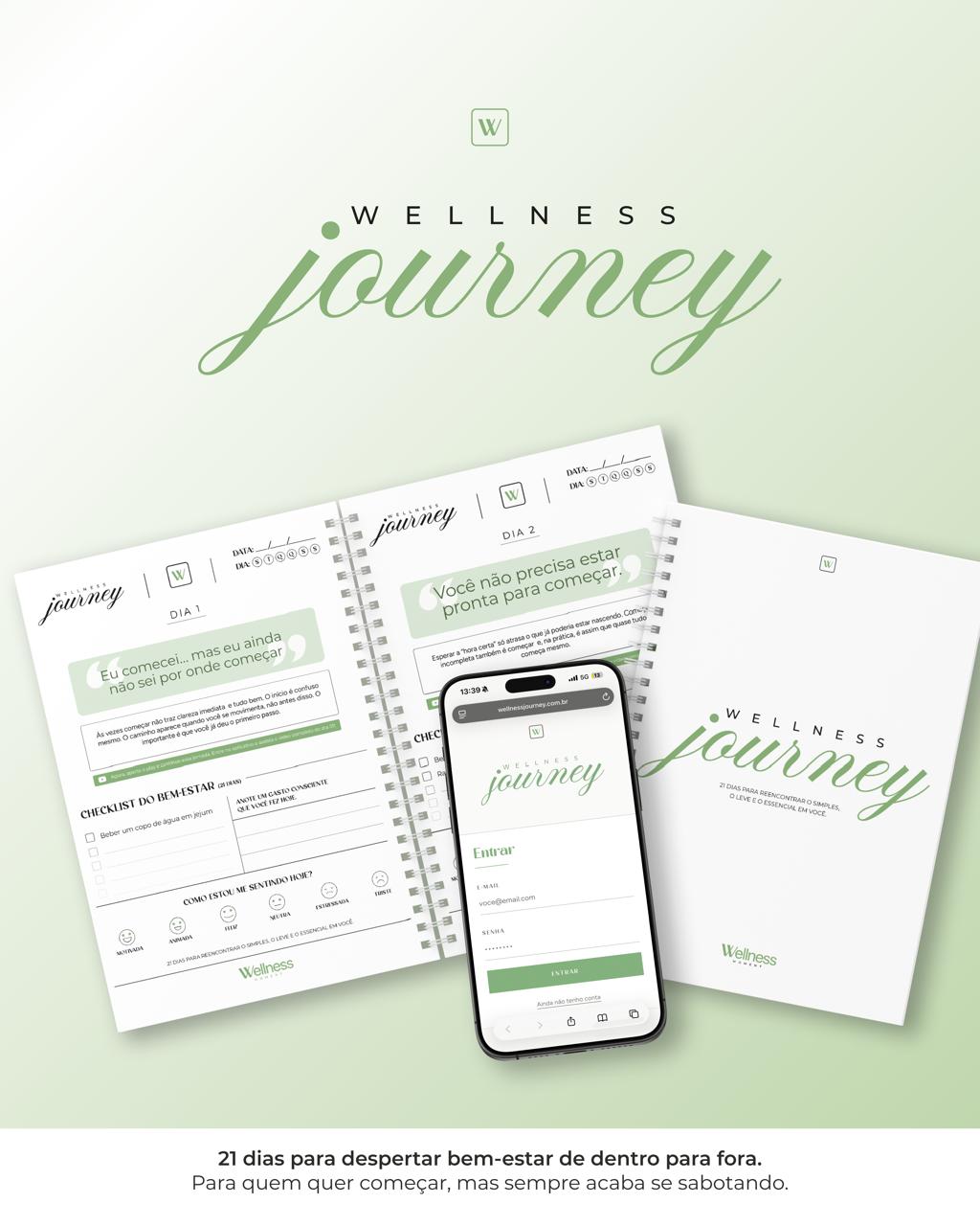 Aplicativo e planner da Jornada Wellness